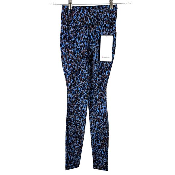 Lululemon Swift Speed High-Rise Tight 28" Leopard Camo Blue Nile Multi Sz 2 NWT - Picture 4 of 12